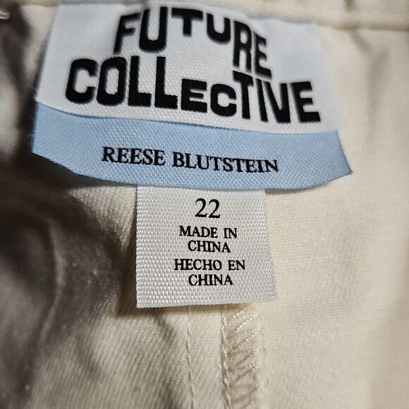 Future Collective Reese Blutstein Cargo Wrap Midi Skirt Size 22 Color Ivory - Picture 3 of 4